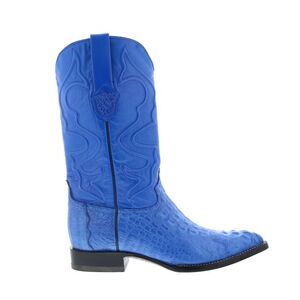 Wild West Mens Caiman Hornback Boots Chihuahua Blue Boots (NWT)